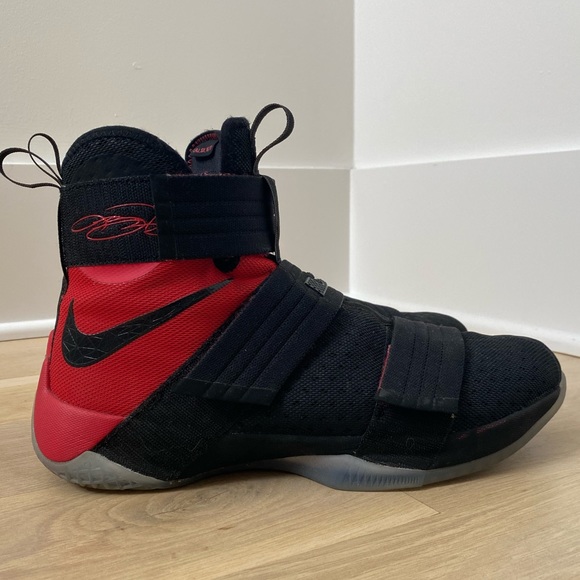 lebron soldier 10 red and black
